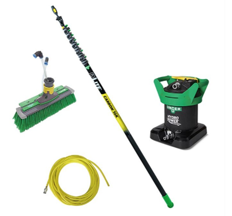 Unger® HydroPower Ultra DI Einsteiger-Set mit 10 m langer 16K-Carbonstange